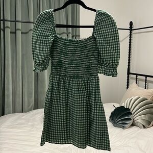 Reformation Green White Dress M
